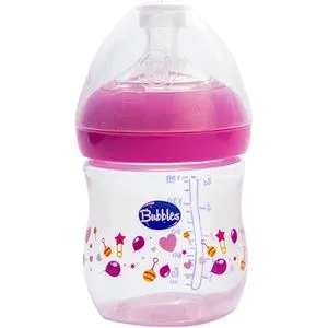 Bubbles Natural Baby Bottle 150ml Rose +Xpuch Bag