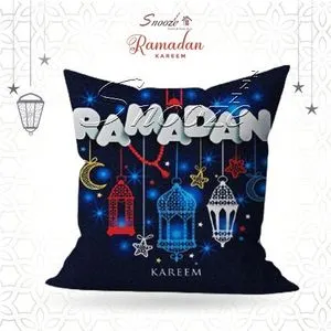 Snooze Ramadan Cushion, Fiber Filling -dark Blue, 45*45 Cm, Pack Of One