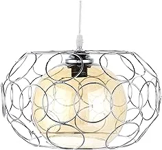 Nagafa Shop, Aluminum Silver Ball Modern Ceiling Pendant Light, 1 Lamp,