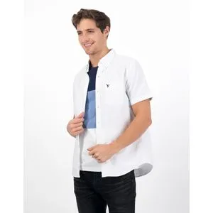 American Eagle Classic Fit Oxford Short-Sleeve Button-Up Shirt