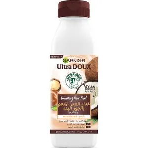 Garnier Ultra Doux Smoothing Hair Food conditioner For Dry And Unruly Hair - Coconut – 350ml