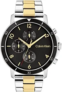 Calvin Klein Watch for Men, Quartz Movement, Analog Display, Silver Leather Strap-25200070