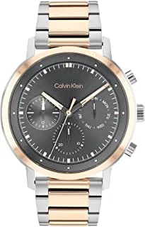 Calvin Klein Watch for Men, Quartz Movement, Analog Display, Silver Steel Strap-25200064