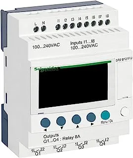 Schneider Electric compact smart relay Zelio Logic - 12 I O - 100.240 V AC - clock - display