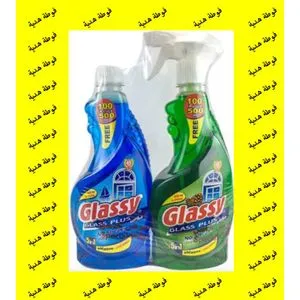 Glassy Glass Cleaner with Cleaning Cloth - 600 ml - 2 Pieces