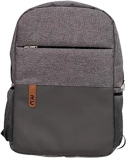 Generic RC CAARY Fabric Zipper Laptop Backpack With Classic Design And Zipper Pocket 15.6 Inch - Grey