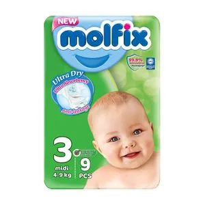 Molfix Baby Diaper Midi - Size 3 - 9 Pcs