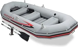 Intex 68376 Mariner 4 Rigid Inflatable Boat Set (Grey)