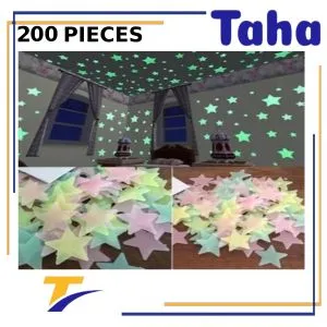 Taha Offer Luminous Stars Glow In The Dark Wall Stickers   200 Pcs