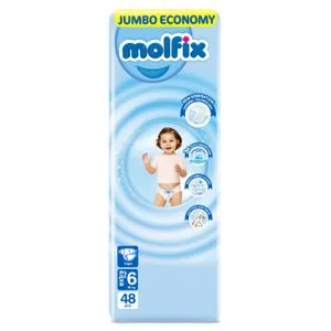 Molfix 3D Extra Large Diapers - Size 6 - 48 Pcs