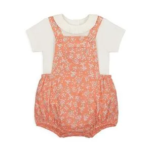 Mothercare Floral Bibshorts And Bodysuit Set