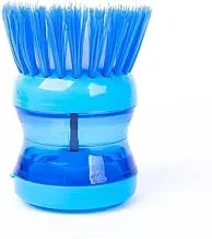 Generic Plastic Soap Dispenser With Plastic Dish Washing Brush For Home - Blue White