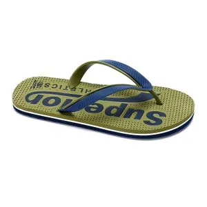 Activ Ribbed Thong Slippers - Navy Blue & Olive