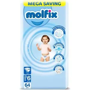 Molfix 3D Extra Large Diapers - Size 6 - 64 Pcs