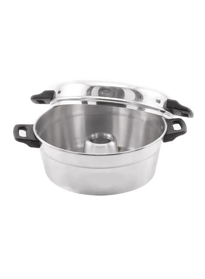 NOUVAL Cake Aluminum Pot With Lid Silver 28cm