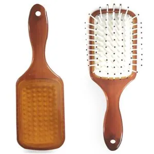 High Quality Rectangular Hair Brush Brown 1pcs