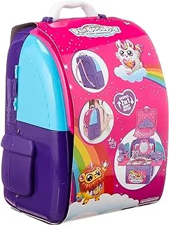 Rainbocorn role play 2 in 1 beauty play set in backpack for kids