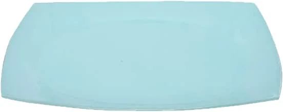 Sega High Quality Glass Serving Plate, 36 * 26cm - Quadrado Turquoise