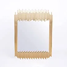 Kandil 40105186 pvd stainless steel rectangle mirror with special design - golden