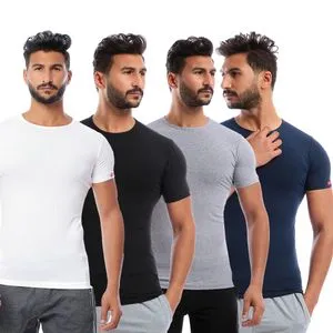 Cottonil Bundle Of 4 Round Neck Men Undershirts