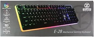 لوحة المفاتيح _ تكنو زون _ E - 28 _ ميكانيكي _ RGB _ USB