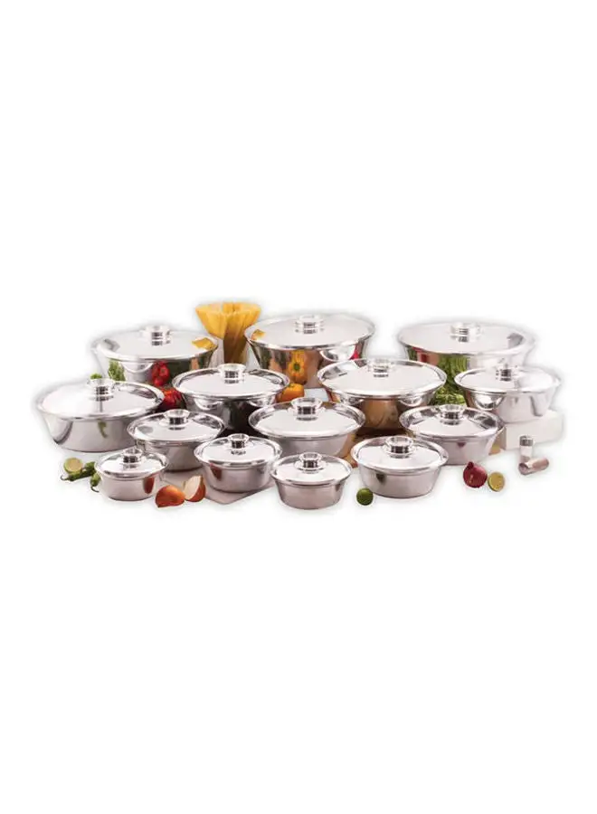 NOUVAL Super Shawarma Pot Set Silver 16,18,20,22,24,26,28,30,32,34,36,40,42cm