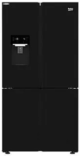 Beko No-Frost Refrigerator, 4 Doors, 565 Liters, Black - GNE134626BH