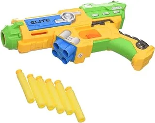 Generic Plastic field arms soft bullet blaster provided with 6 soft bullets for kids - multi color