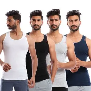 Cottonil Bundle Of (4) Men Undershirts