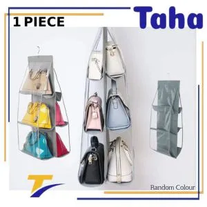Taha Offer Offer Taha Bag Organizer With Hanger, 6 Shelves 1 Piece