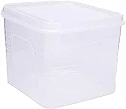 Generic Plastic Square Storage Box With BPA Free For Kitchen Set Of 2 Pieces 400ML - Clear