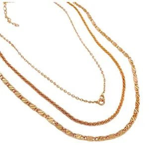 3 Layers Necklace For Women Made Of Chinese Gold With A Distinctive Design,