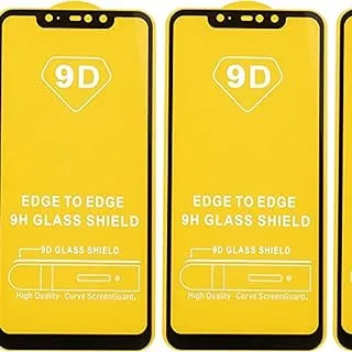 Dragon High Quality Glass Screen Protectors With Black Frame For Redmi Note 6 Pro Set of 3 Pieces - Transparent