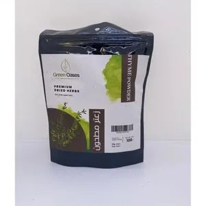 Green Oases Thyme Powder -  Plastic Bag Natural Thyme Powder 100 Gram