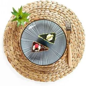 Coasters With Frame Natural Round Woven Placemat