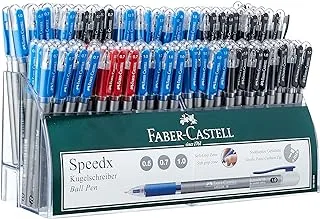 Faber/castell/display speed x 7,0/1,0 mm ballpoint pen blue/black/red /144