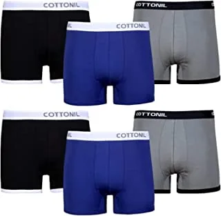 Cottonil Men 6 Plain Boxer Underwear (pack of 6)