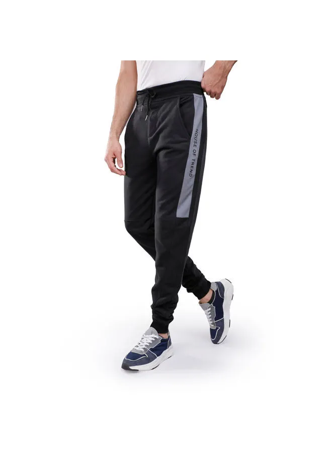 Coup Coup SweatPants For Men - Regular Fit - Black & Grey