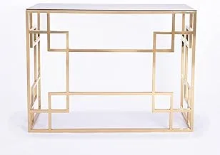 Kandil 10009 pvd stainless steel console table with squares design - golden