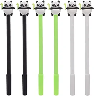 set of 6 Ballpoint Pen Panda Shape - multi color