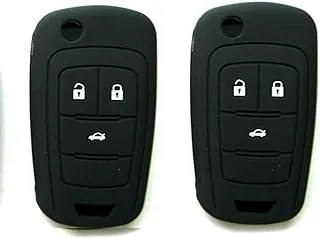 Cloudsale silicon key cover compatible with chevrolet cruze (black) 1 piece