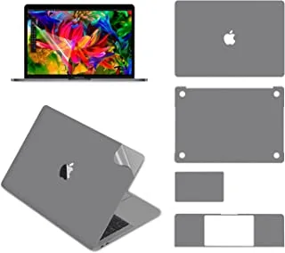 LENTION Full Body Stickers Compatible MacBook Pro (13-inch, 2016-2018, with Thunderbolt 3 ports), Full-Cover Protective Vinyl Decal Skin (Top/Bottom/Touchpad/Palm Rest) + Screen Protector (Space Gray)