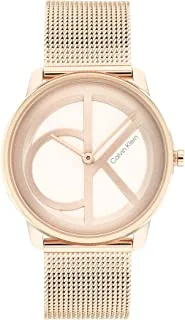 Calvin Klein Sports Watch Unisex, Quartz Movement, Analog Display, Rose Gold Stainless Steel Strap-25200035