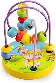 Children's educational toys baby beaded intellectual funny small round beads Wooden Bead Maze Roller Coaster Game Classic Educational Toys For Childrens 3 Year Oldyuturoaa63240