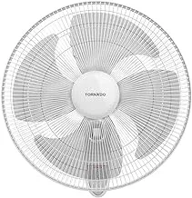 TORNADO Wall Fan 16 Inch, 4 Blades, Remote, White EPS-16RW