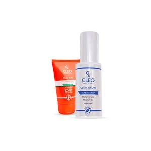 Cleo Hyaluronic Acid Sun Gel 50ml + Super Serum 30ml Bundle 2pcs