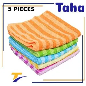 Taha Offer Kitchen Towel  Multi Color  5 Pcs