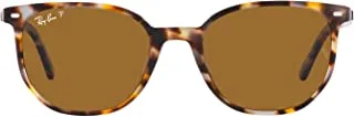 Ray-Ban rb2197 elliot square sunglasses, havana brown grey/brown polarized, 52 mm