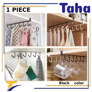 Taha Offer Organizer Shelf For Towels And Other Kitchen Utensils Black Color 1 Piece