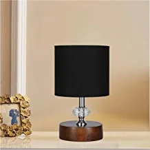 El rawda rl-tl-a-041 table lamp with wood base - black